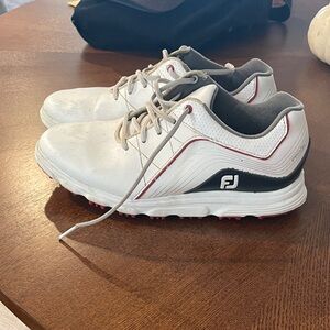 FootJoy White and Red kids Golf Shoes size 3